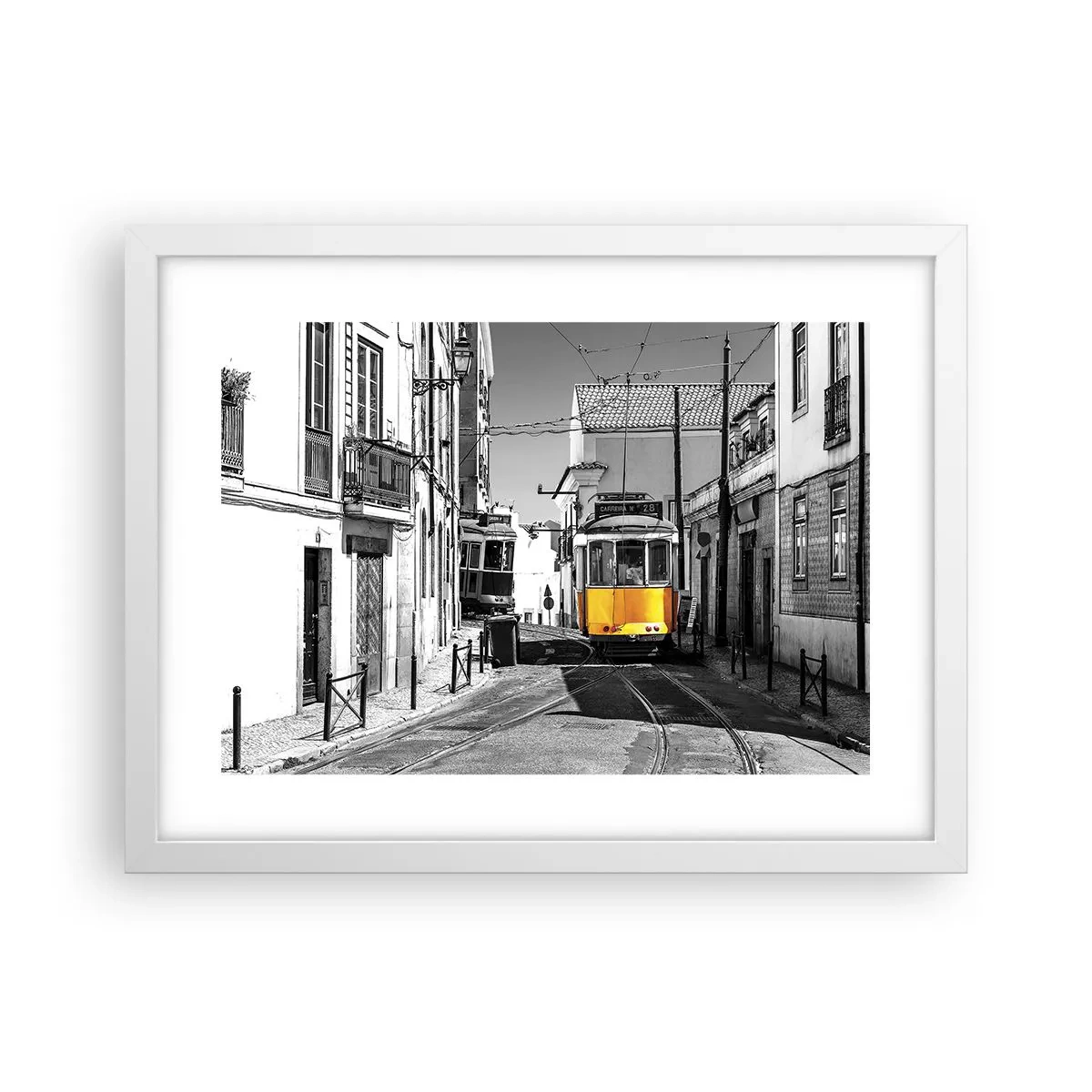 Póster en marco blanco - Espíritu de Lisboa - 40x30 cm