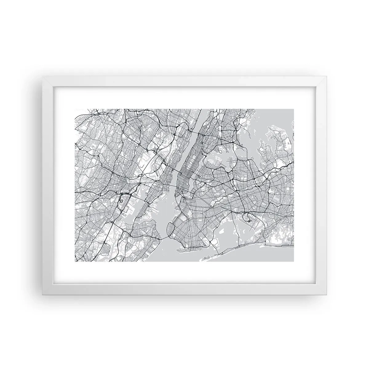 Póster en marco blanco - Anatomía de una metrópolis - 40x30 cm