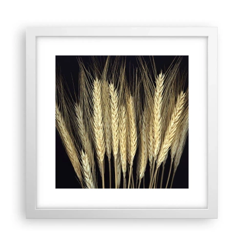 Póster en marco blanco - Magia rústica - 30x30 cm