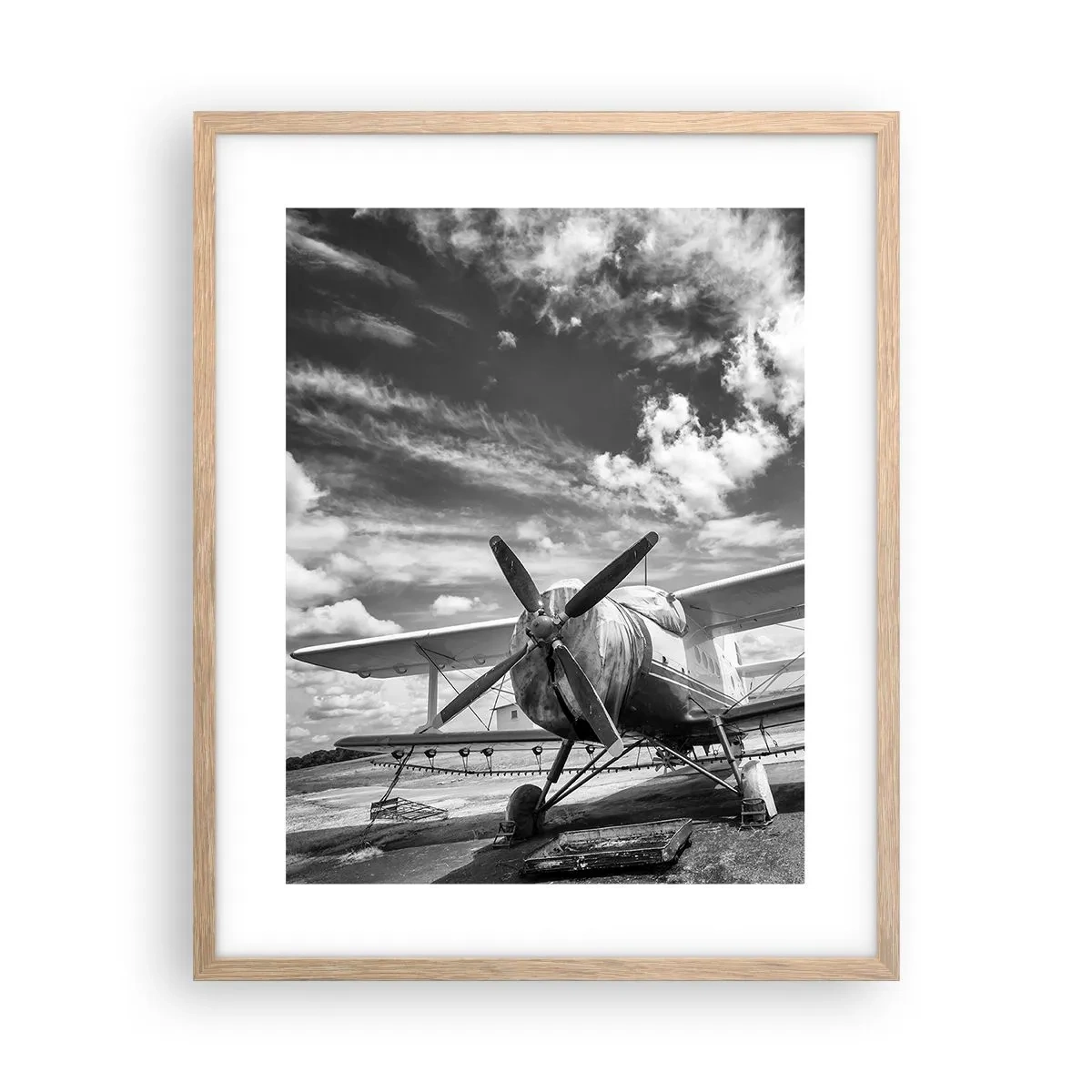 Póster en marco roble claro - No puedo esperar - 40x50 cm