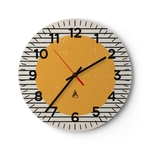 Reloj de pared - Reloj de vidrio - El poder de la sencillez - 30x30 cm