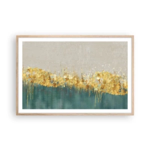 Póster en marco roble claro - La frontera dorada - 91x61 cm