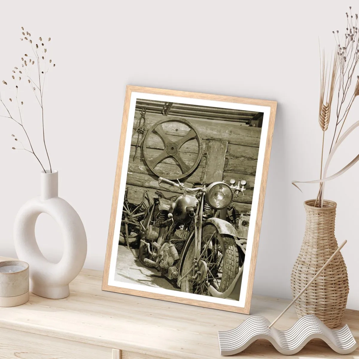 Póster en marco roble claro - En el trastero del abuelo - 30x40 cm