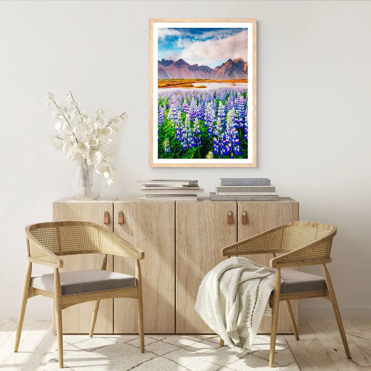 Póster en marco roble claro - La fuerza y la severidad junto a la dulzura - 40x50 cm