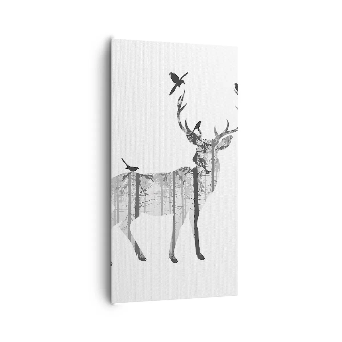 Cuadro sobre lienzo - Impresión de Imagen - El buen espíritu del bosque - 65x120 cm