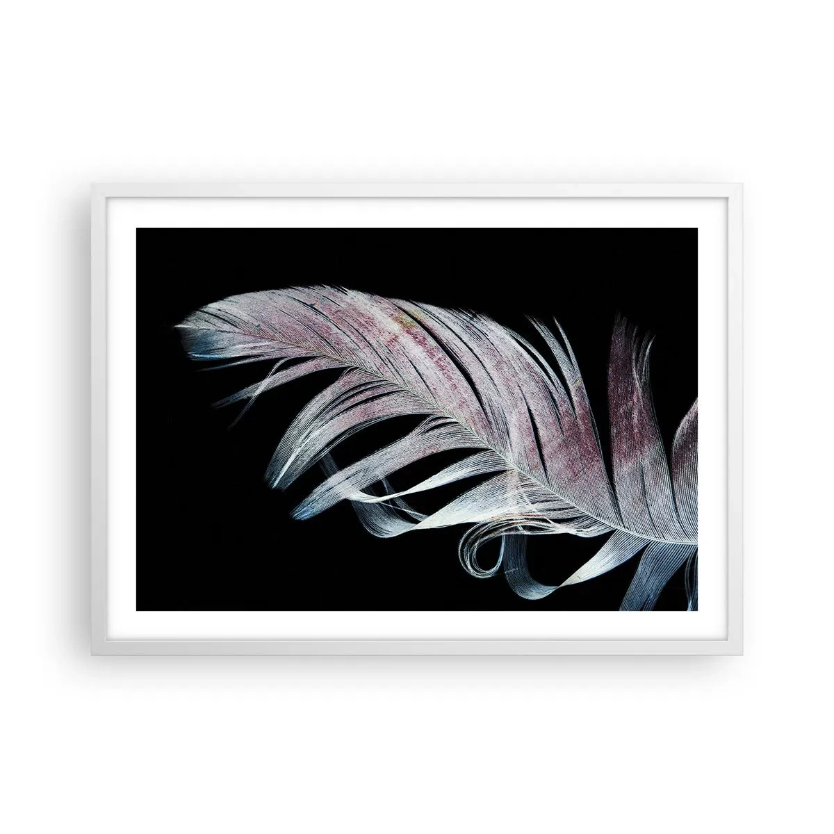 Póster en marco blanco - Piensa en el tacto - 70x50 cm