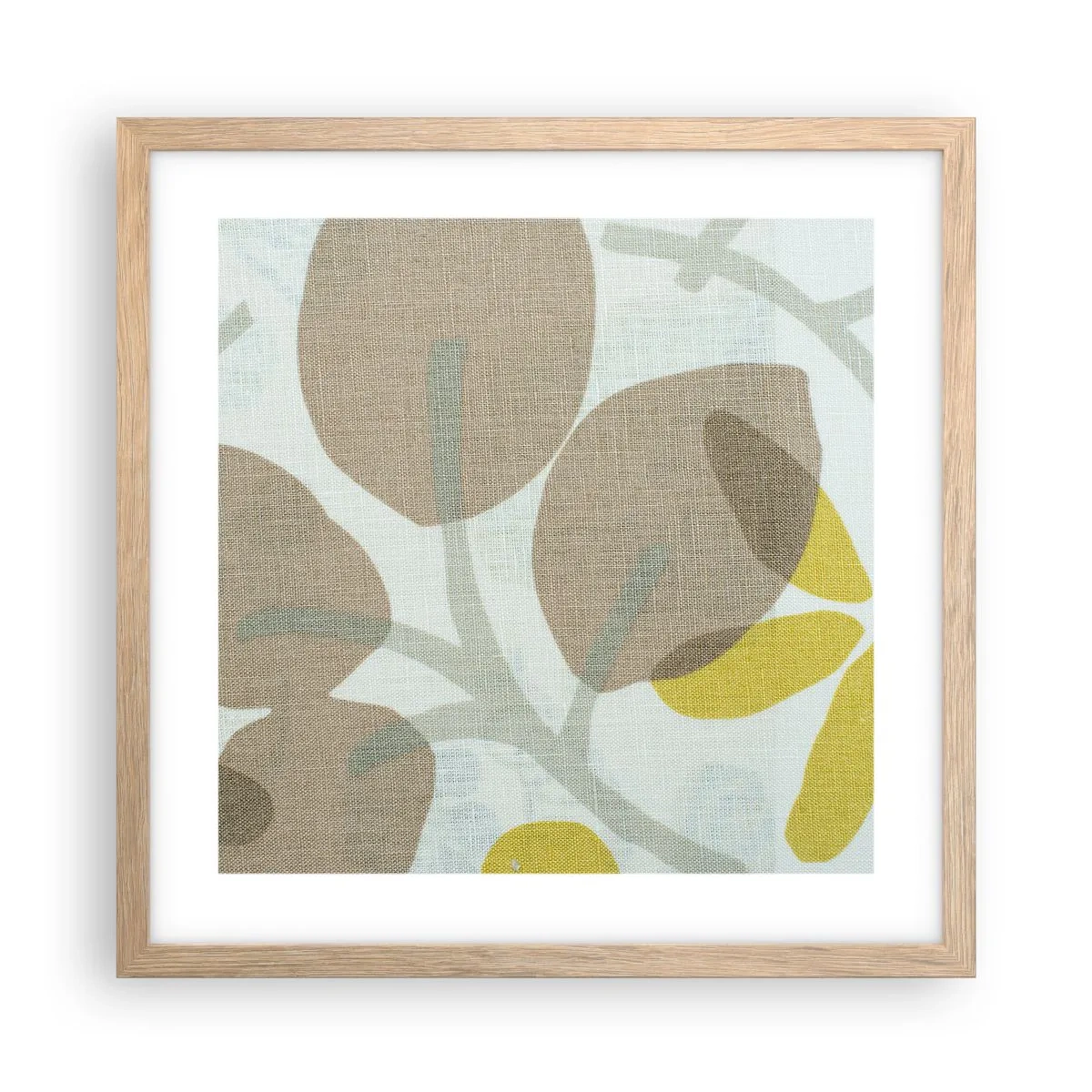 Póster en marco roble claro - Composición a pleno sol - 40x40 cm