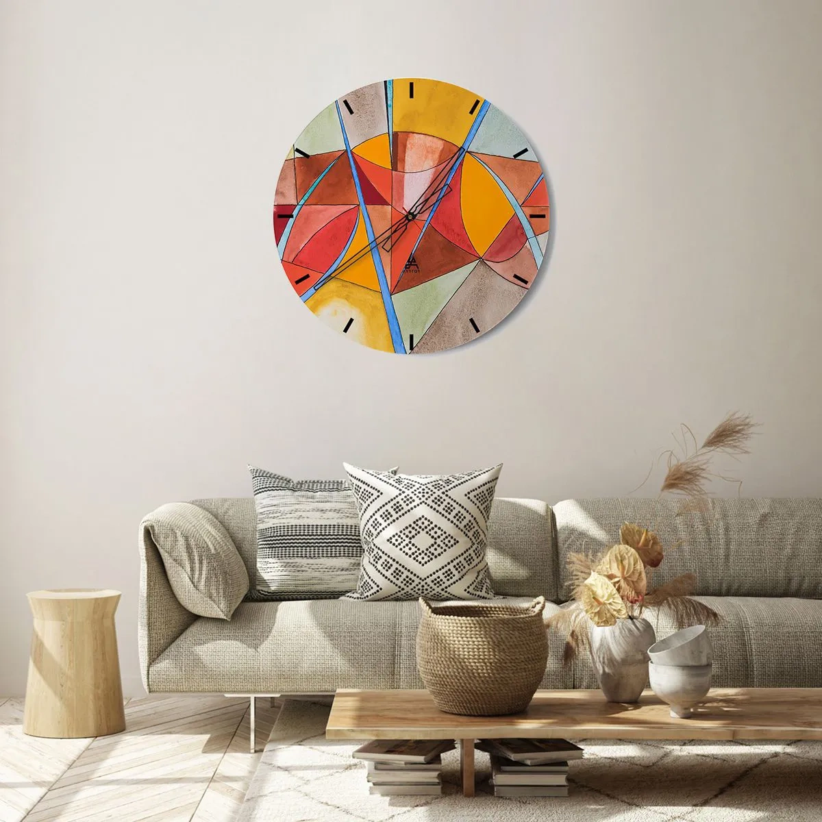 Reloj de pared - Reloj de vidrio - Carrusel de sueños - 40x40 cm