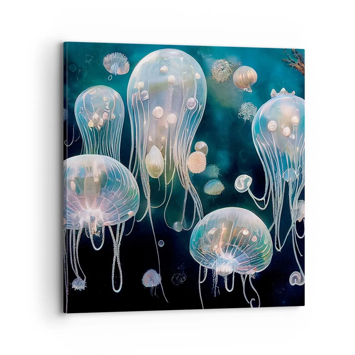 Cuadro sobre lienzo - Impresión de Imagen - Globos submarinos - 70x70 cm