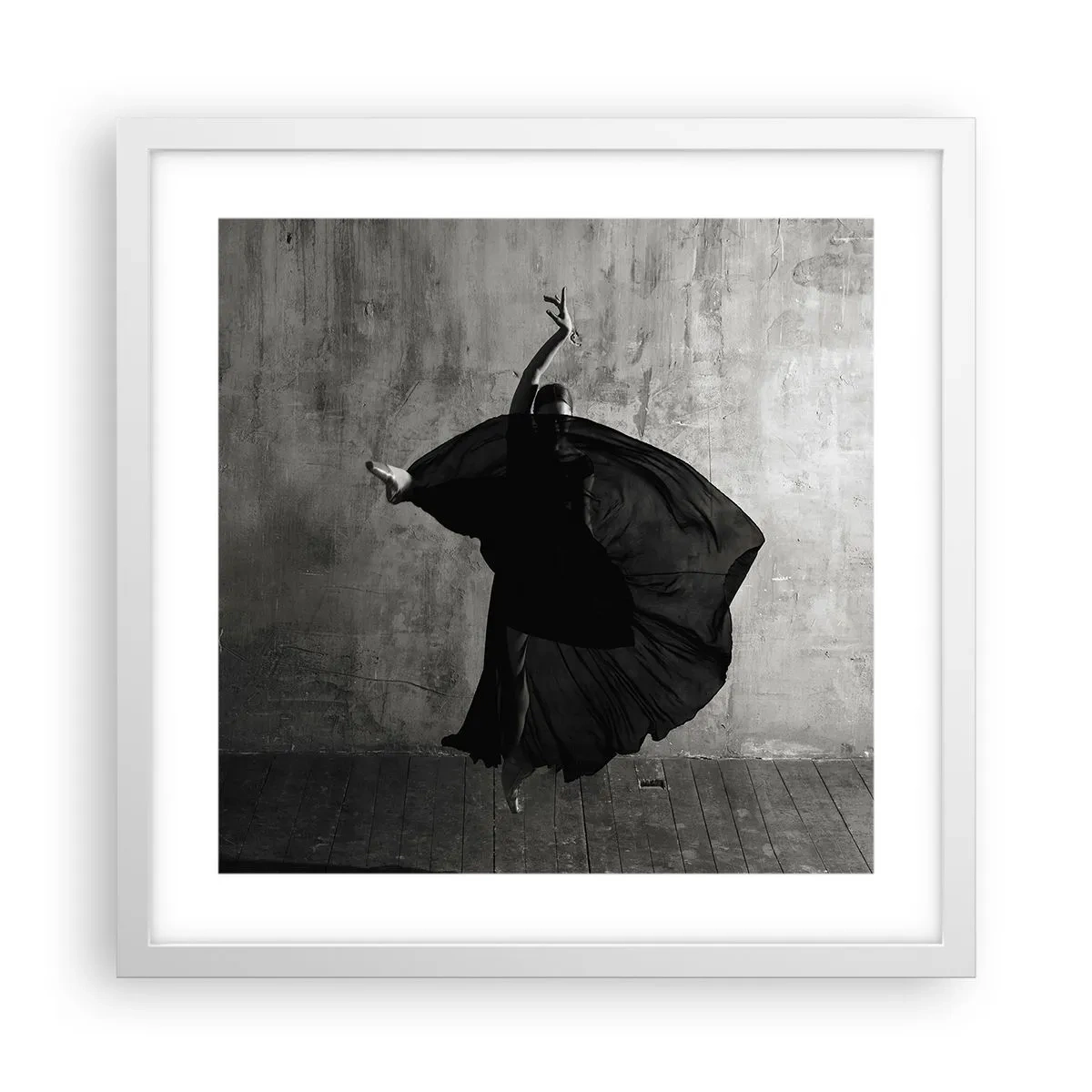 Póster en marco blanco - Cargada de pasión - 40x40 cm