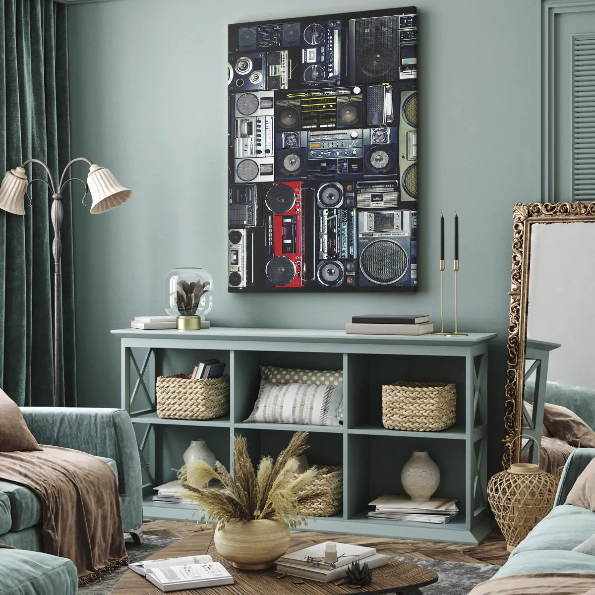 Cuadro sobre lienzo - Impresión de Imagen - Nostalgia de los 80. - 55x100 cm