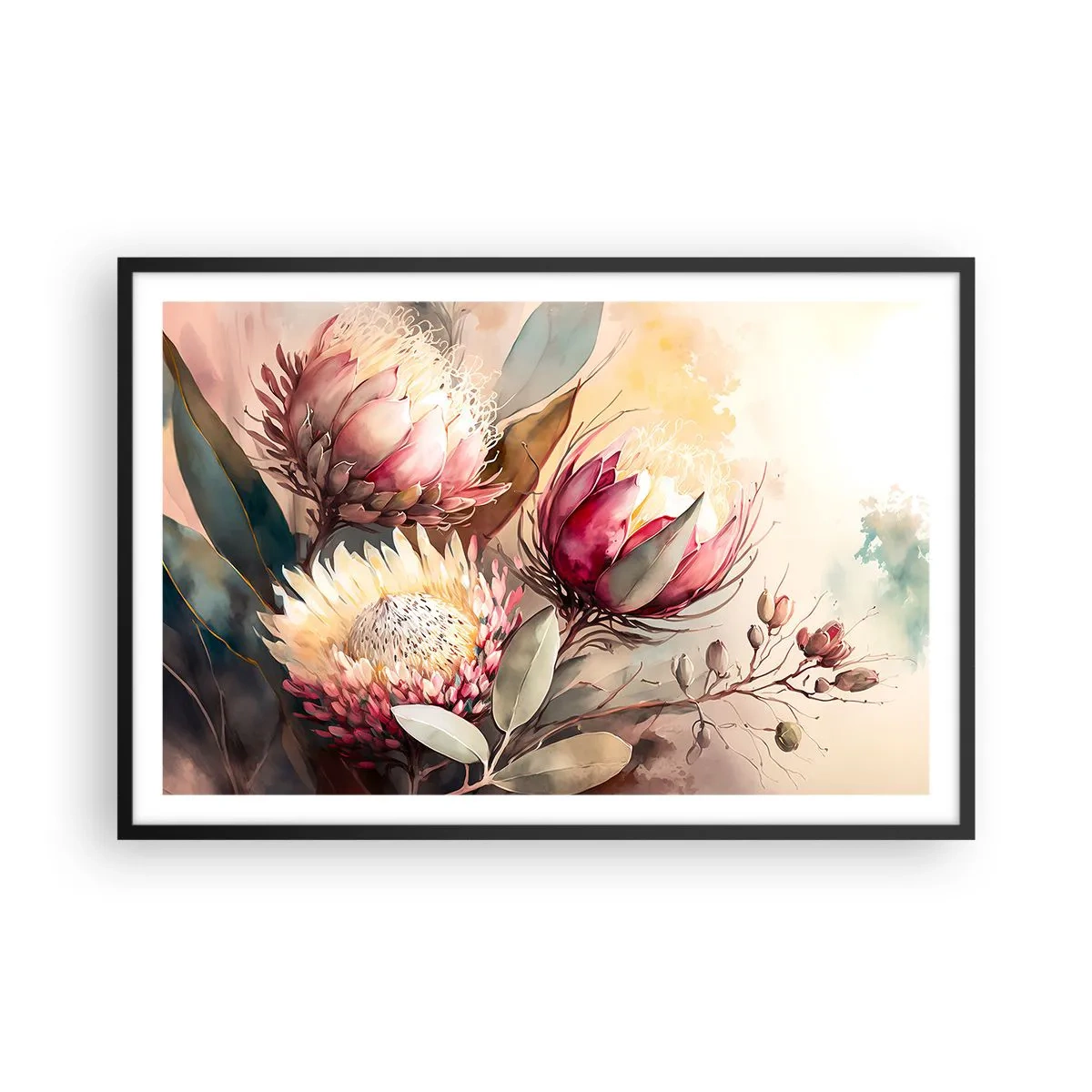 Póster en marco negro - De perfil y de frente - 91x61 cm