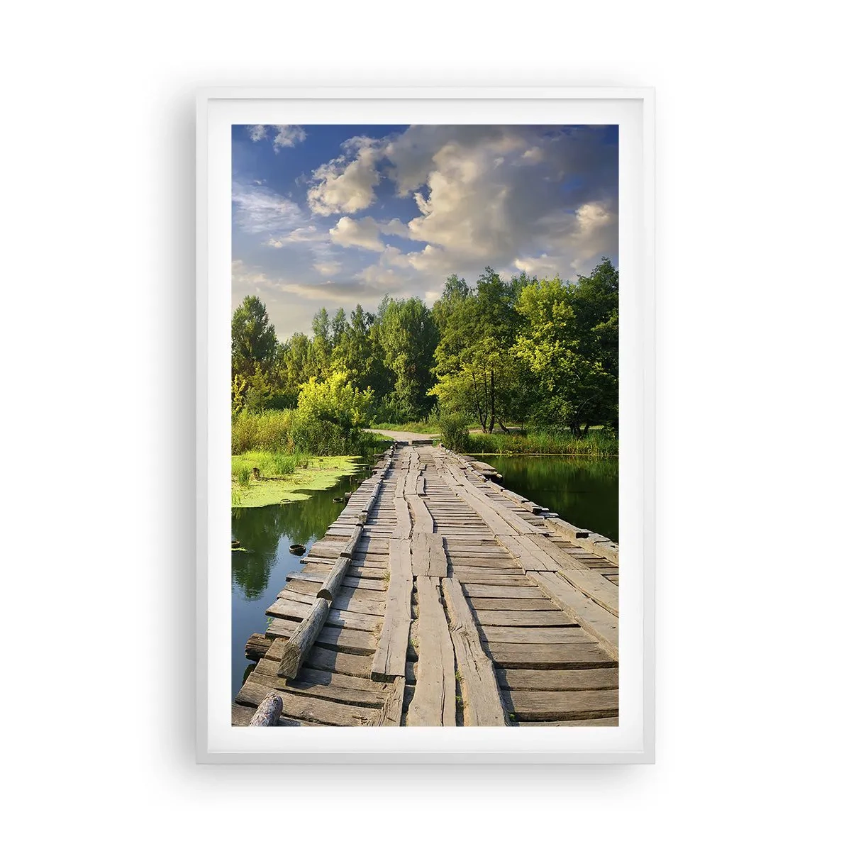 Póster en marco blanco - Verano, verano en todas partes - 61x91 cm