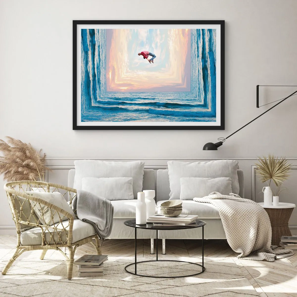 Póster en marco negro - A otra dimensión - 40x30 cm
