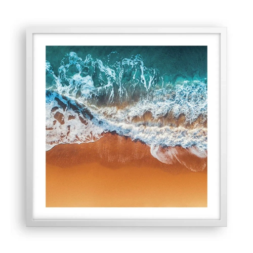 Póster en marco blanco - Siempre a la par - 50x50 cm