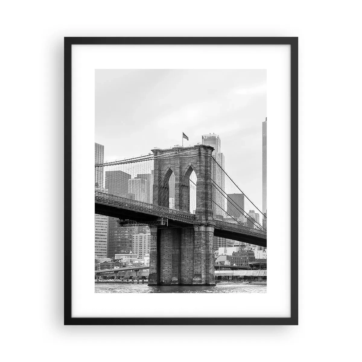 Póster en marco negro - Vibraciones de Nueva York - 40x50 cm