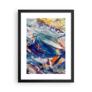 Póster en marco negro - Confusión de colores - 30x40 cm