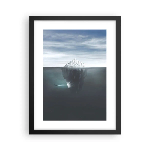 Póster en marco negro - Misterio submarino - 30x40 cm