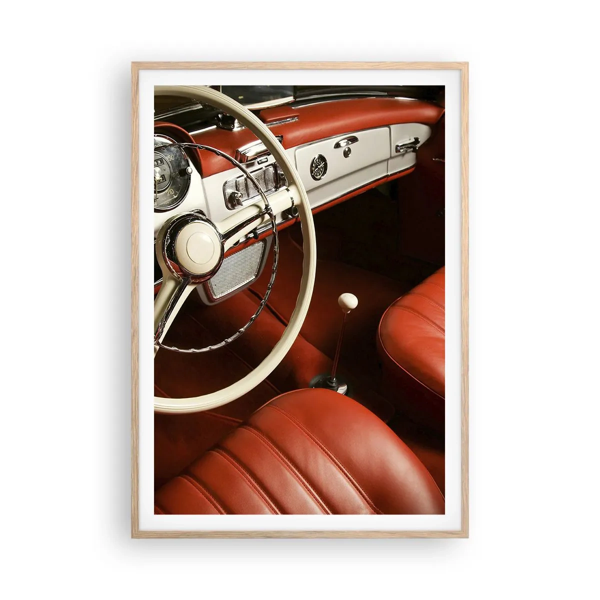 Póster en marco roble claro - Lujo vintage - 70x100 cm