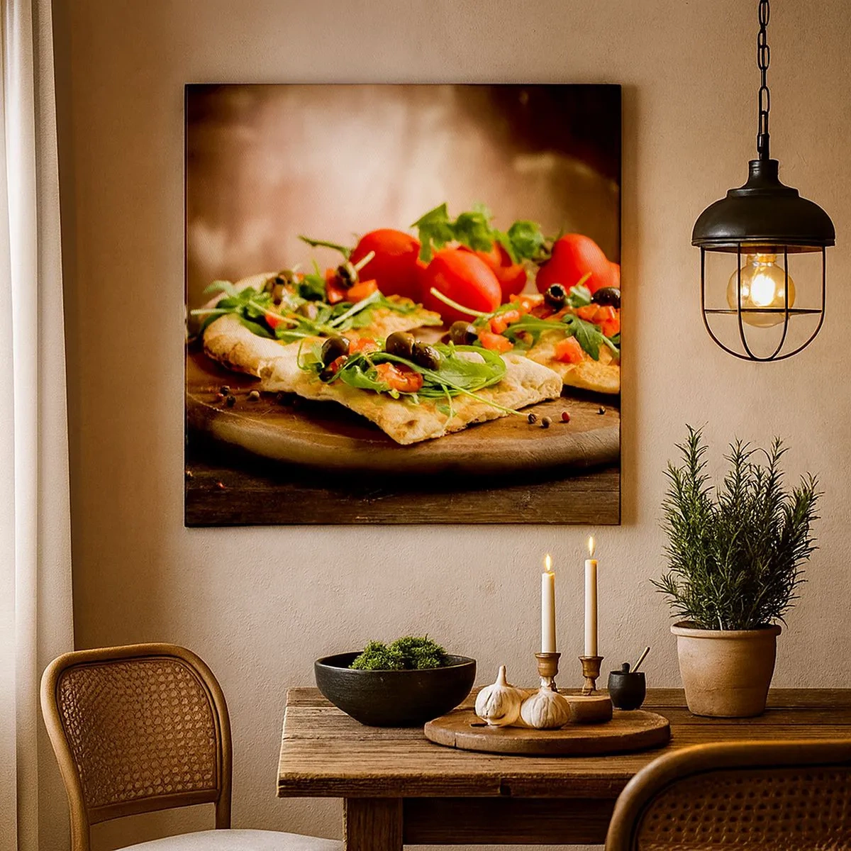 Cuadro sobre lienzo - Impresión de Imagen - Directamente del horno y del jardín - 30x30 cm