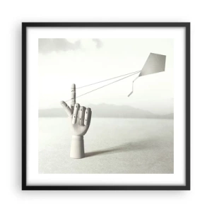 Póster en marco negro - Una prueba de fuerza - 50x50 cm