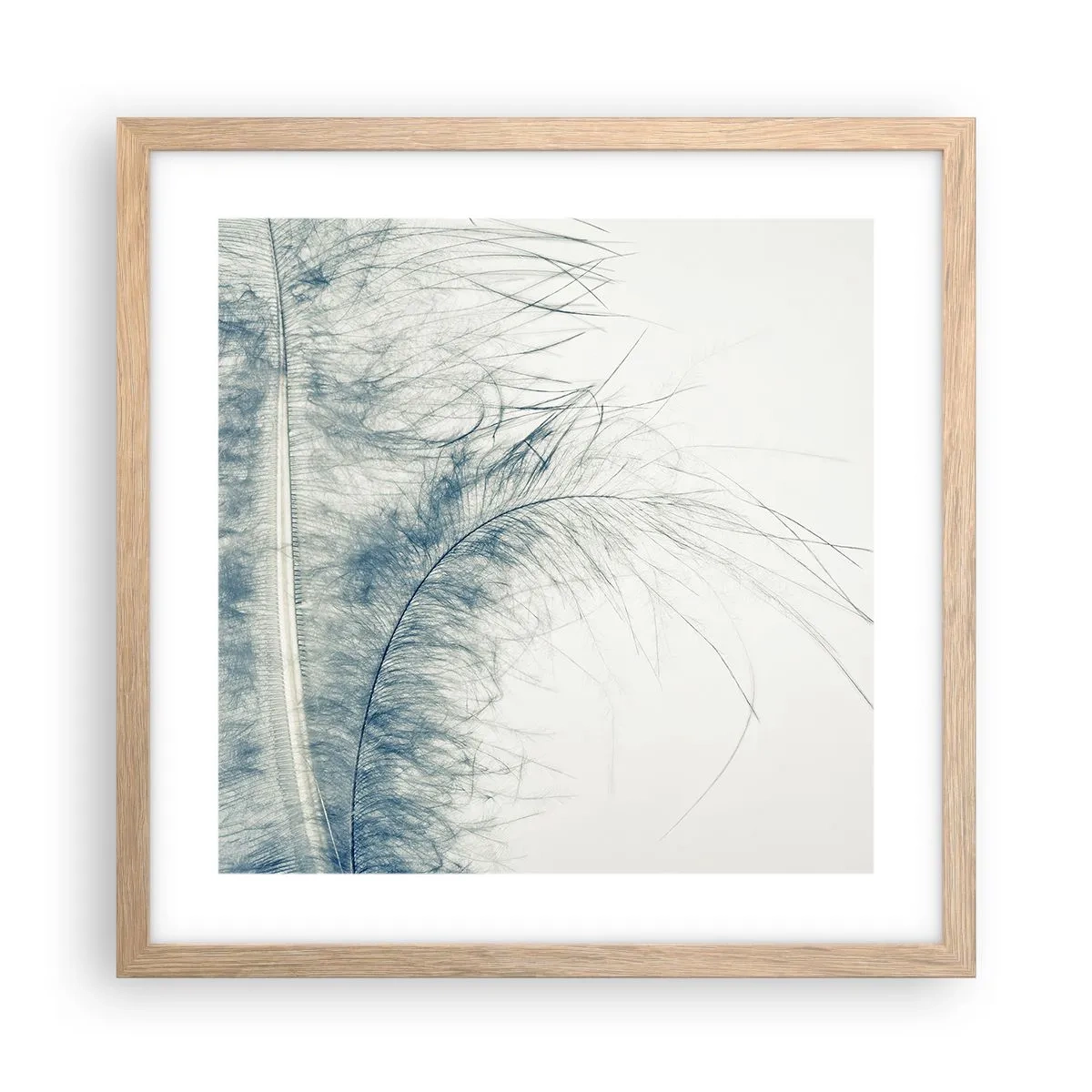Póster en marco roble claro - Susurro de la naturaleza - 40x40 cm