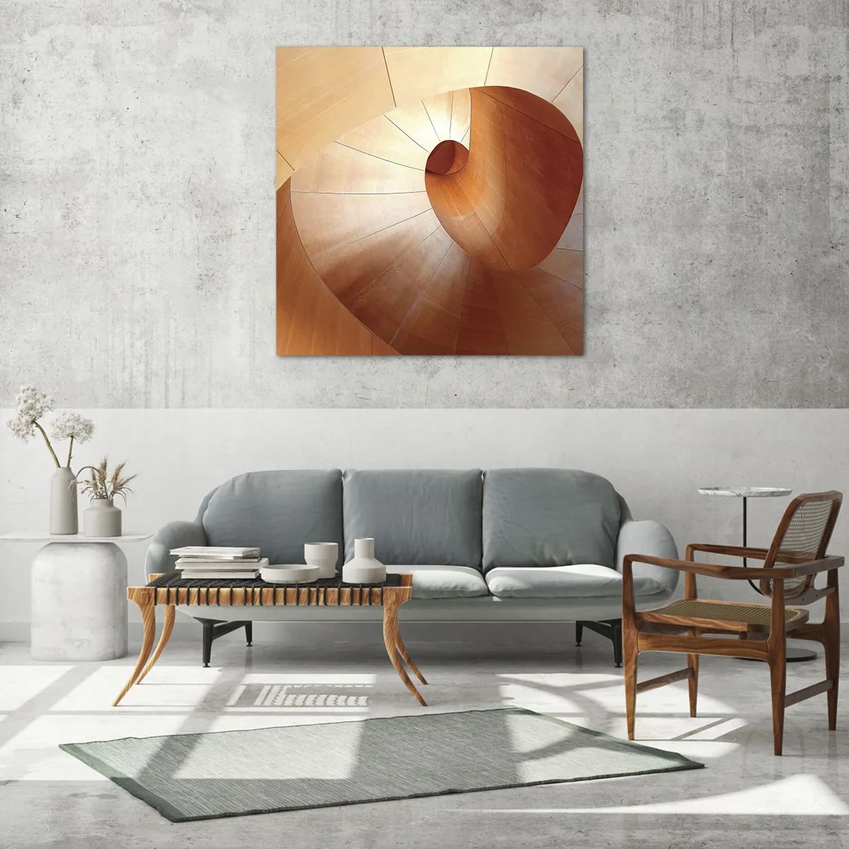 Cuadro sobre vidrio - Impresiones sobre Vidrio - Serpentina arquitectónica - 60x60 cm