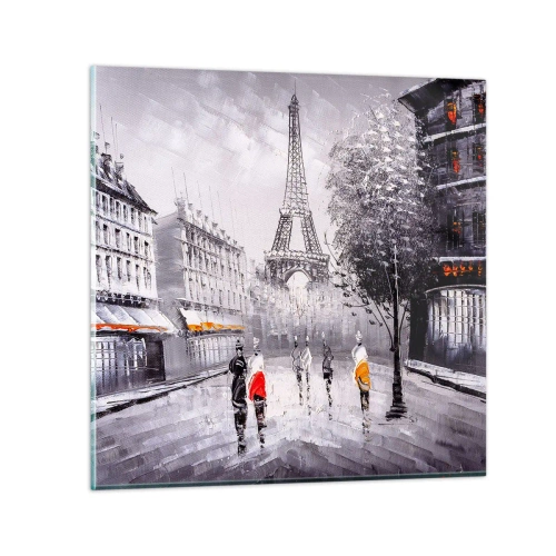 Cuadro sobre vidrio - Impresiones sobre Vidrio - Un paseo parisino - 30x30 cm