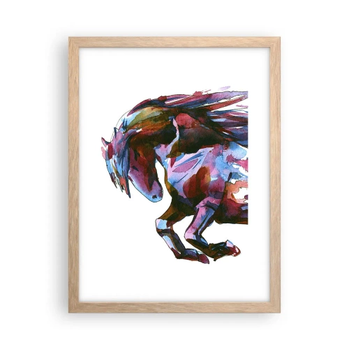 Póster en marco roble claro - En éxtasis - 30x40 cm