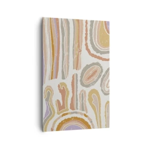 Cuadro sobre lienzo - Impresión de Imagen - Secciones transversales coloridas de formas abstractas - 80x120cm - Cortes transversales llenos de color - Decoración de pared moderna para salón y dormitorio ARTTOR