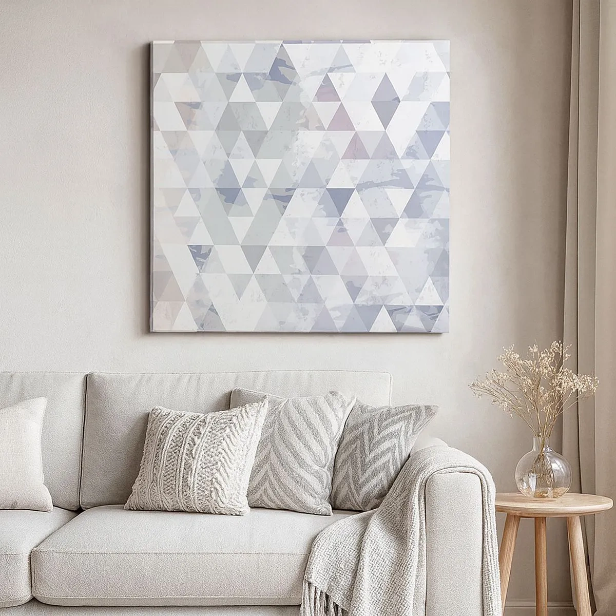 Cuadro sobre lienzo - Impresión de Imagen - A ritmo de triángulo - 30x30 cm