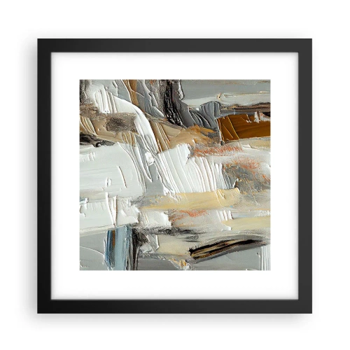 Póster en marco negro - Estratificación de colores - 30x30 cm