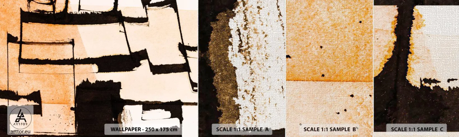 Muestra de fotomural Premium Canvas - Aun así hay orden - Abstracción, Pedazo, Cuadro - 100x30 cm