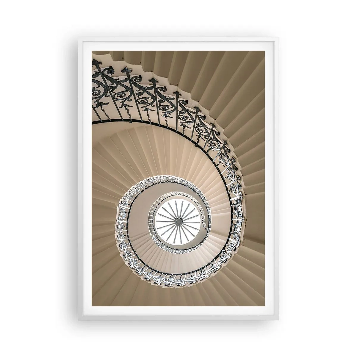 Póster en marco blanco - En el interior de una concha - 70x100 cm