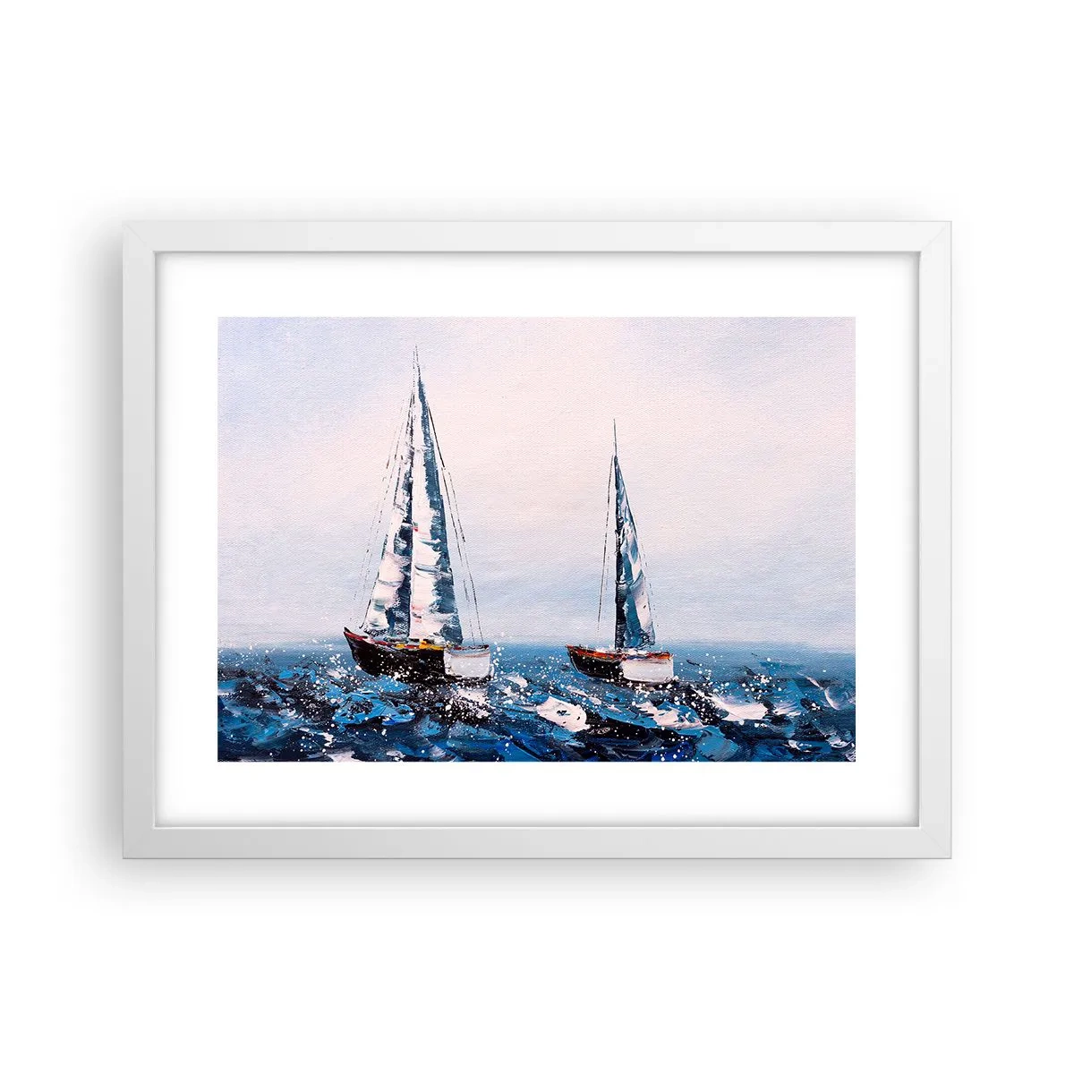 Póster en marco blanco - Hermandad del viento - 40x30 cm