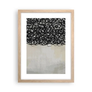 Póster en marco roble claro - Una abstracción arremolinada - 30x40 cm
