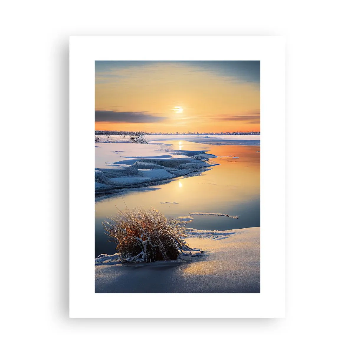 Póster - Atardecer de invierno - 30x40 cm
