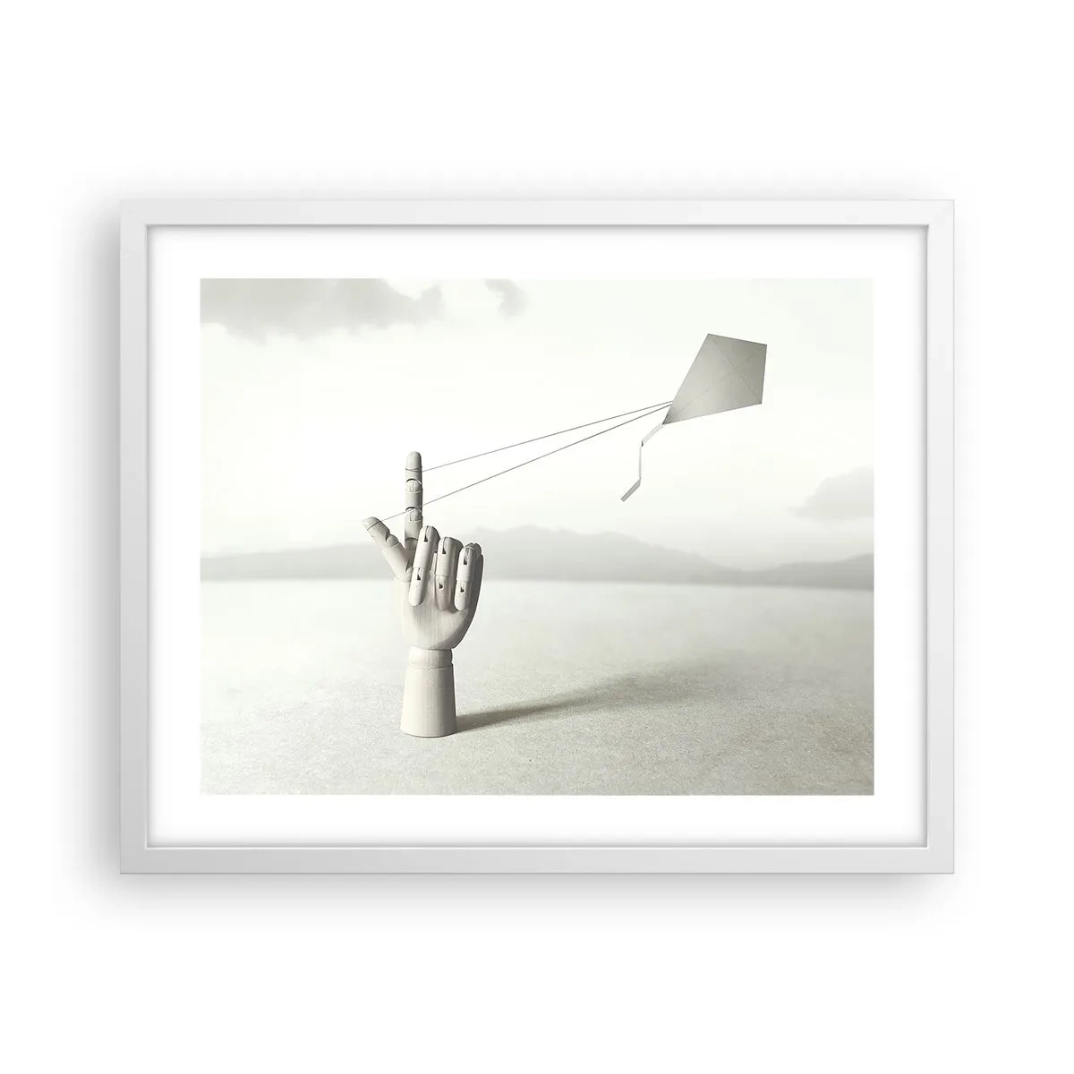 Póster en marco blanco - Una prueba de fuerza - 50x40 cm