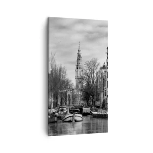 Cuadro sobre lienzo - Impresión de Imagen - Ambiente de Ámsterdam - 45x80 cm