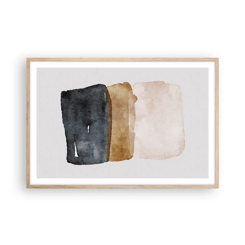 Póster en marco roble claro - Una composición de colores tierra - 91x61 cm