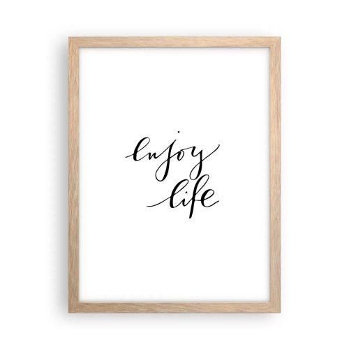 Póster en marco roble claro - Nada que añadir... - 30x40 cm