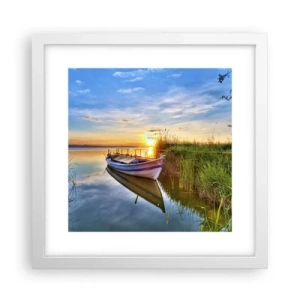 Póster en marco blanco - Sueños cumplidos - 30x30 cm