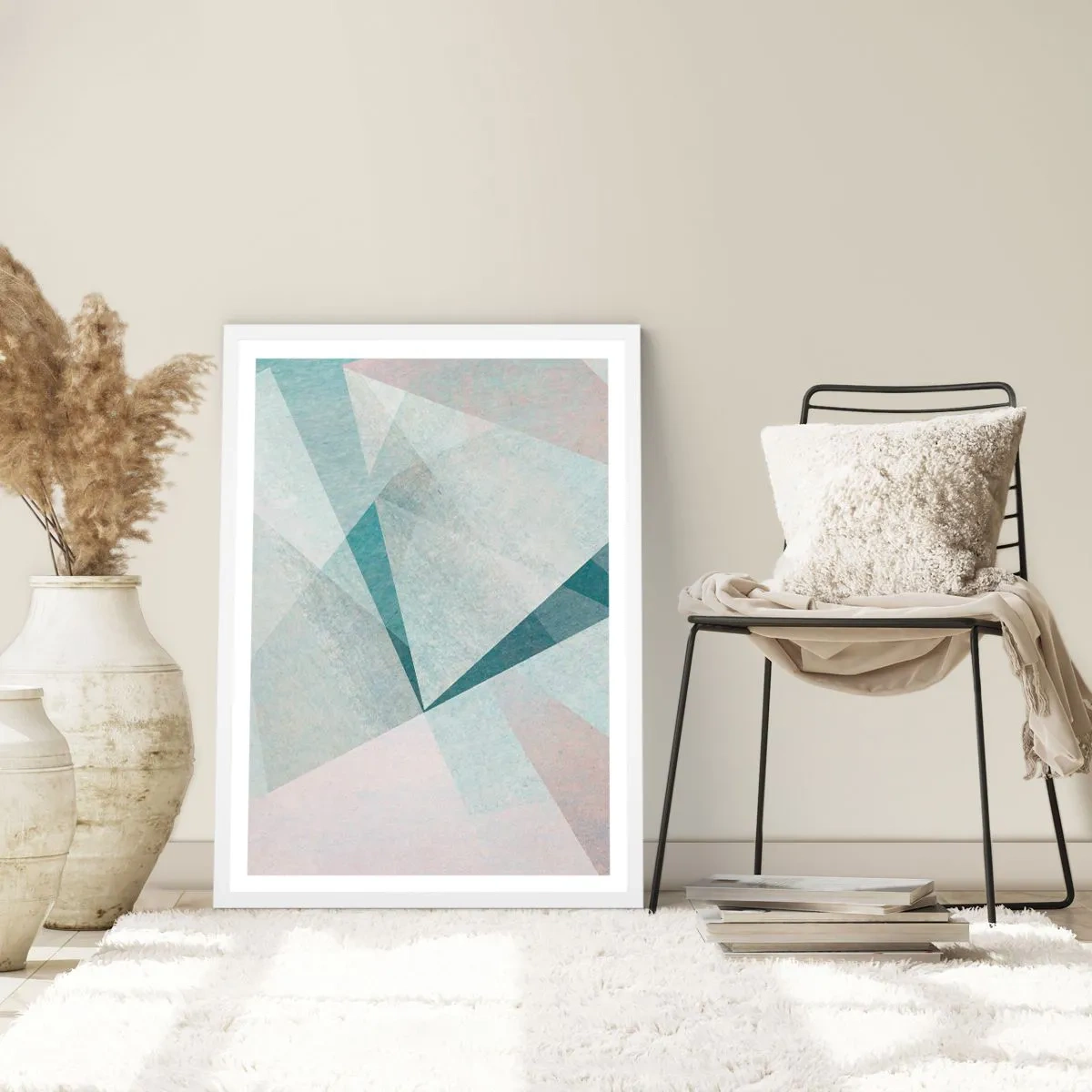 Póster en marco blanco - Tranquilo pero dinámico - 61x91 cm