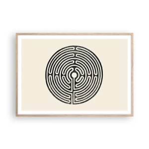 Póster en marco roble claro - Orden misterioso - 100x70 cm