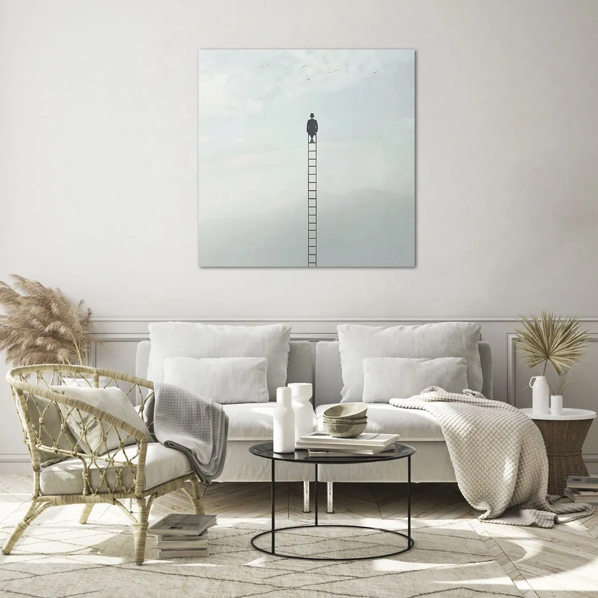 Cuadro sobre vidrio - Impresiones sobre Vidrio - Hacia lo más alto - 70x70 cm