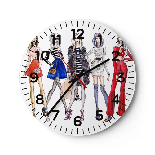 Reloj de pared - Reloj de vidrio - Every week Fashion Week - 40x40 cm