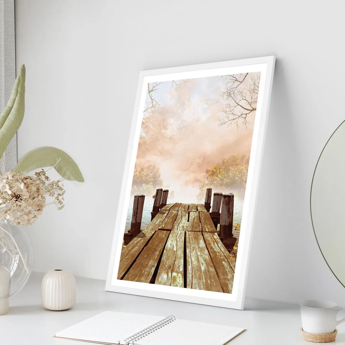 Póster en marco blanco - La leve tristeza del otoño - 50x70 cm
