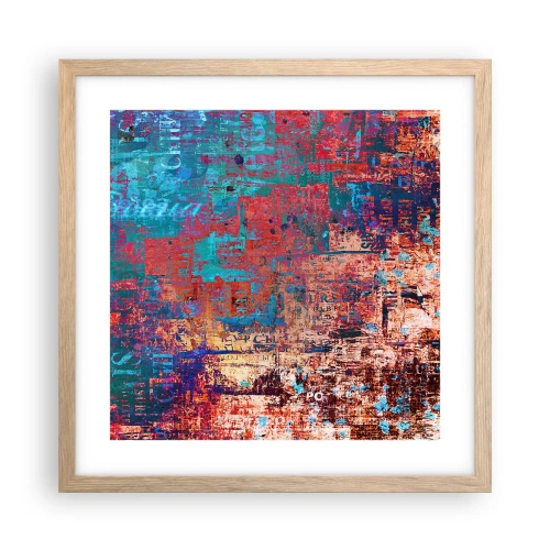 Póster en marco roble claro - Memoria y olvido - 40x40 cm