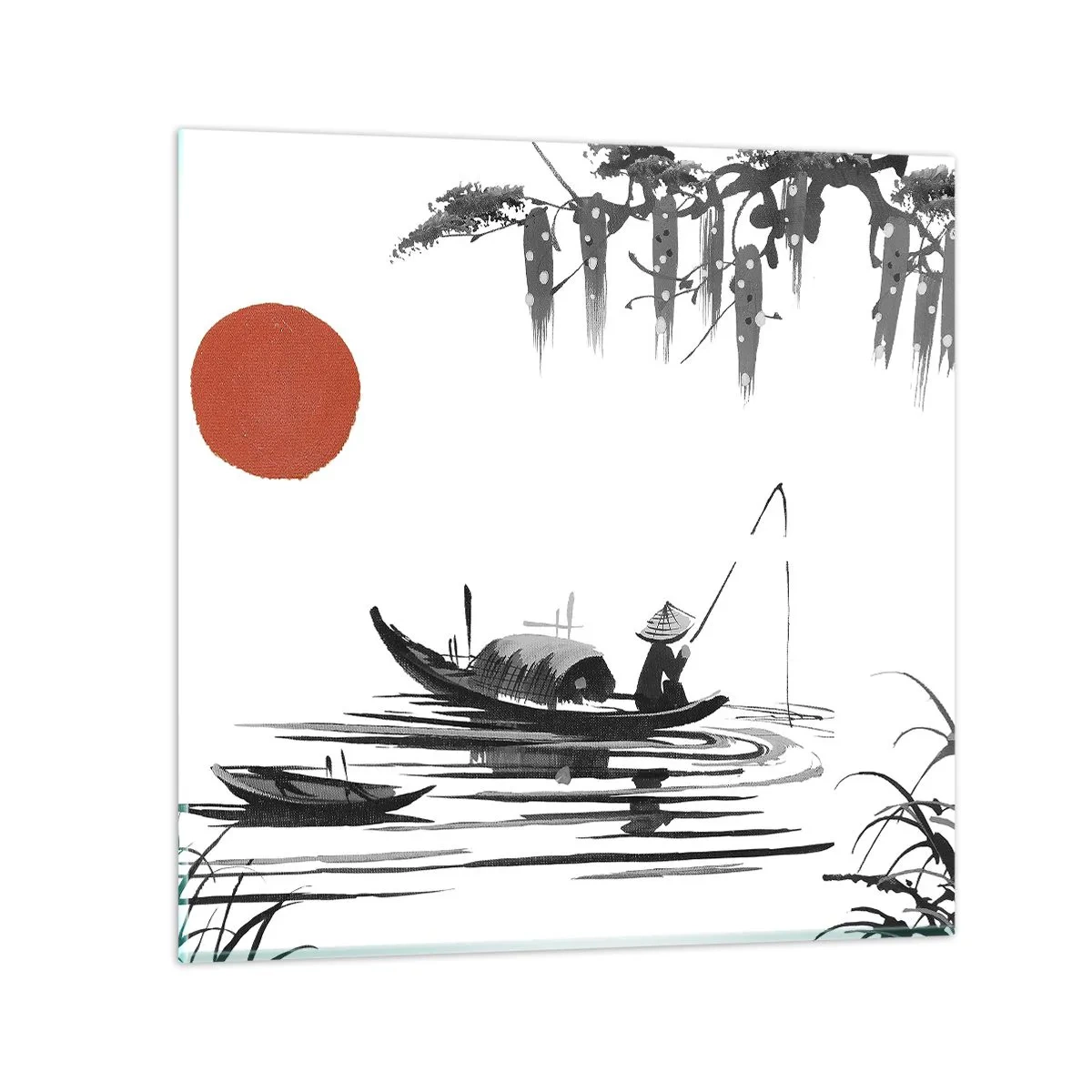 Cuadro sobre vidrio - Impresiones sobre Vidrio - Una tarde asiática - 60x60 cm