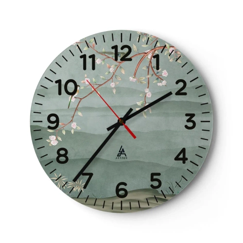 Reloj de pared - Reloj de vidrio - Primavera, ah, eres tú - 30x30 cm